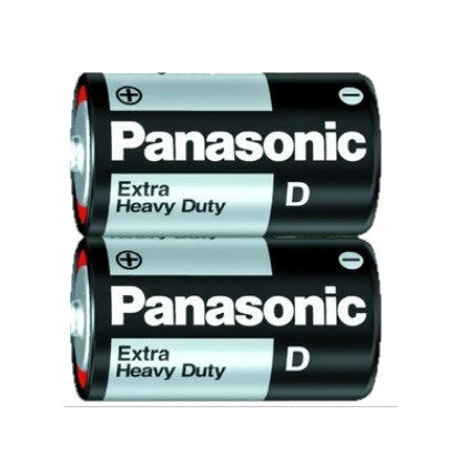 PANASONIC Size D (2pc) Battery Black Extra Heavy Duty 1.5V R20NPT/2S-P Panasonic size D Batteries