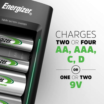 Energizer Universal Battery Charger For AA AAA C D 9V Rechargeable Batteries Accu Recharge CHFC3