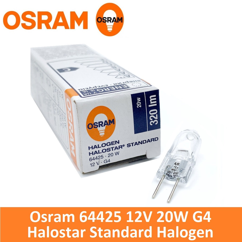 Osram 64425 20w 12v G4 Halostar Standard Halogen Lamp Peanut Bulb Microscope Bulb