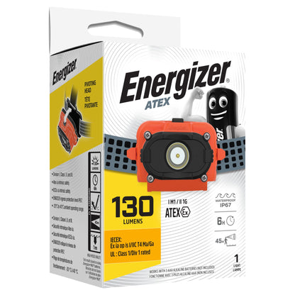 Energizer Intrinsically Safe ATEX 130 Lumens LED Headlamp Explosion Proof IP67 Head Light