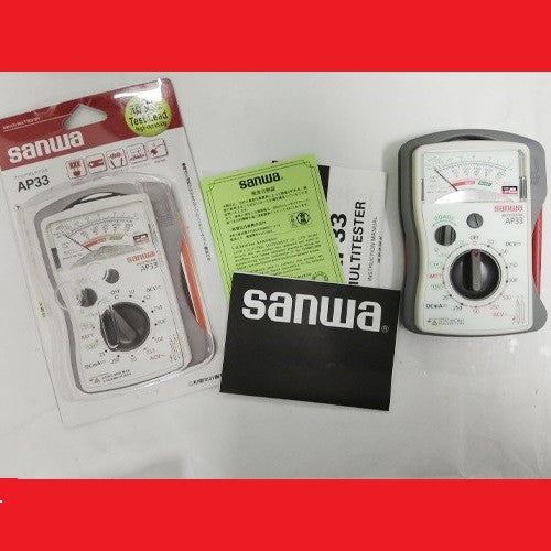 Sanwa AP33 Analog Multitester Slim & compact Small pocket size Multimeter