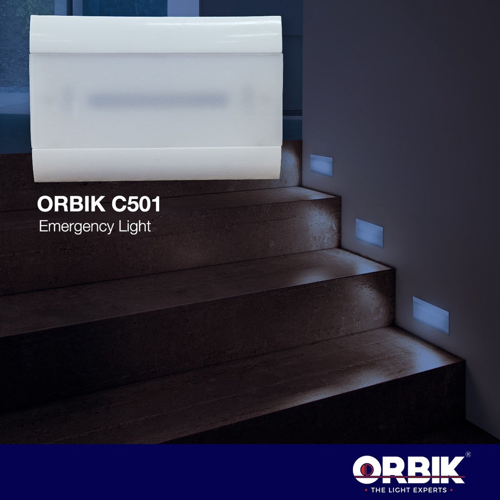 Orbik C501 Emergency Light C501/8L Outlet to Led Emergency Light C-501