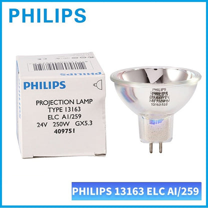 Philips 13163 ELC 24V 250W Halogen Bulb A1/259 Projection Lamp with Reflector MR16 GX5.3