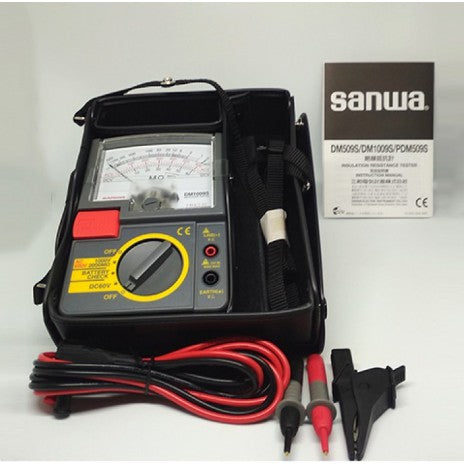 Sanwa DM509S Analog Insulation Resistance Tester 1000 Megaohms AC 600V DC 60V