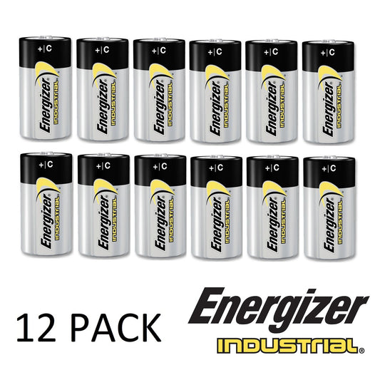 Energizer Size C (12pcs) Alkaline Industrial Battery  1.5V LR14 MN1400 Batteries 12 pieces per box