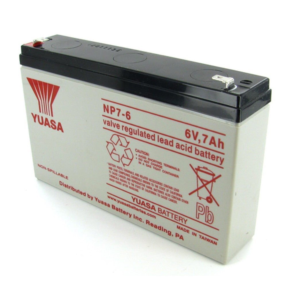 Yuasa 6V 7Ah SLA Rechargeable Battery NP7-6 Valve Regulated Sealed Lead-Acid Battery Toy Car Toycar