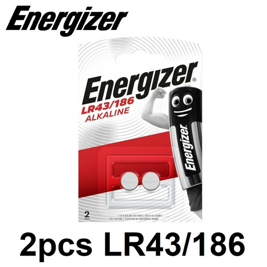 Energizer LR43 186 (2pcs) 1.5v Alkaline Button Cell Battery in Blister Pack V12GA 4278  12GA  LR1142