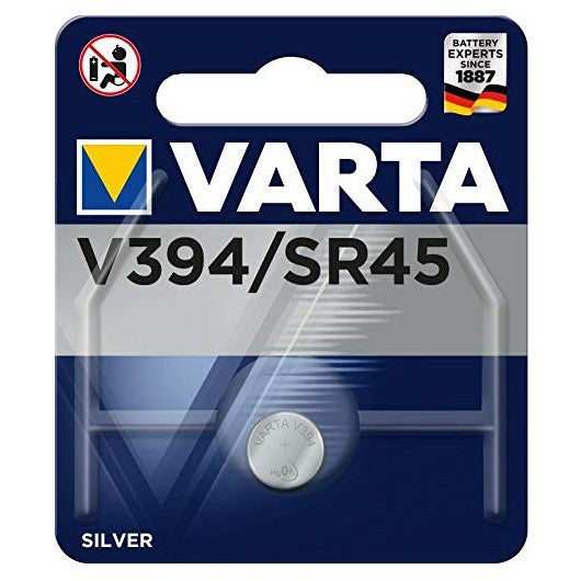 Varta V394 SR45 (1pc) 1.55v Silver Oxide Button Cell Battery in Blister Pack Varta V 394 SR45