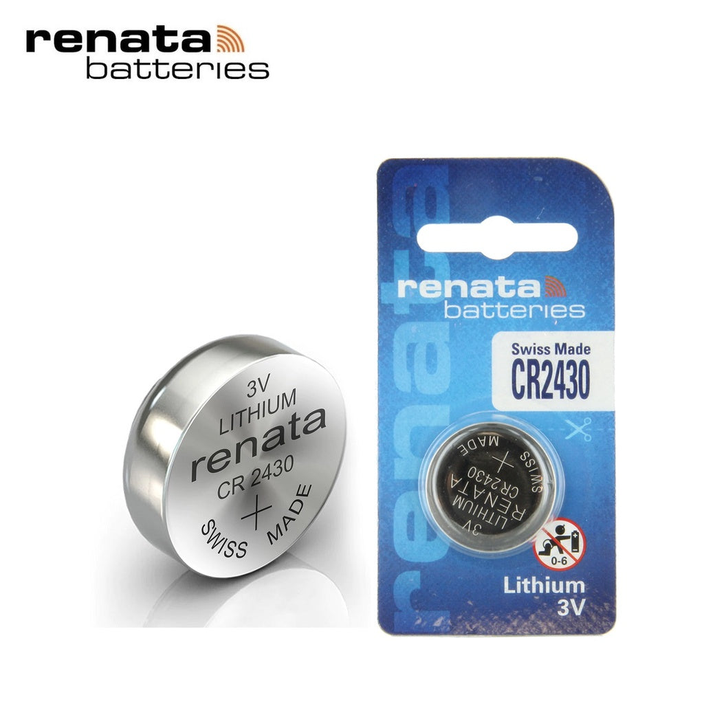 Renata CR2430 DL2430 (1pc) 3v Lithium Button Cell Battery in Blister Pack