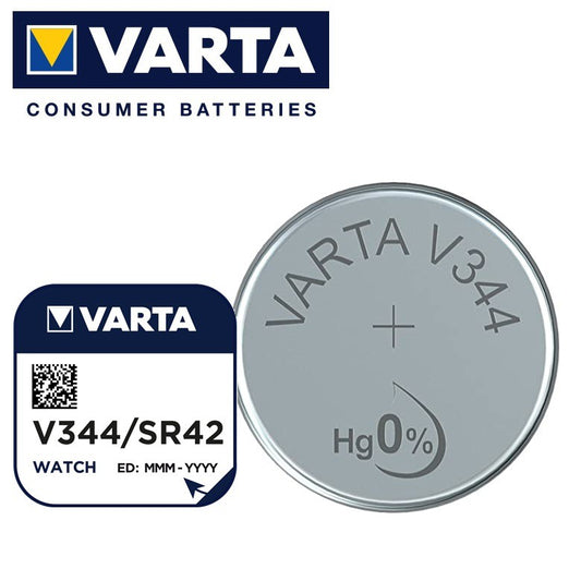 Varta V344 SR42 (1pc) 1.55v Silver Oxide Button Cell Battery Varta V 344 SR1136SW