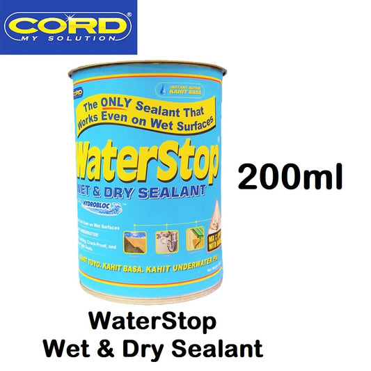 Cord WaterStop 200ml Wet & Dry Sealant Two Component Waterproofing Sealant Seal Water Stop Sealant