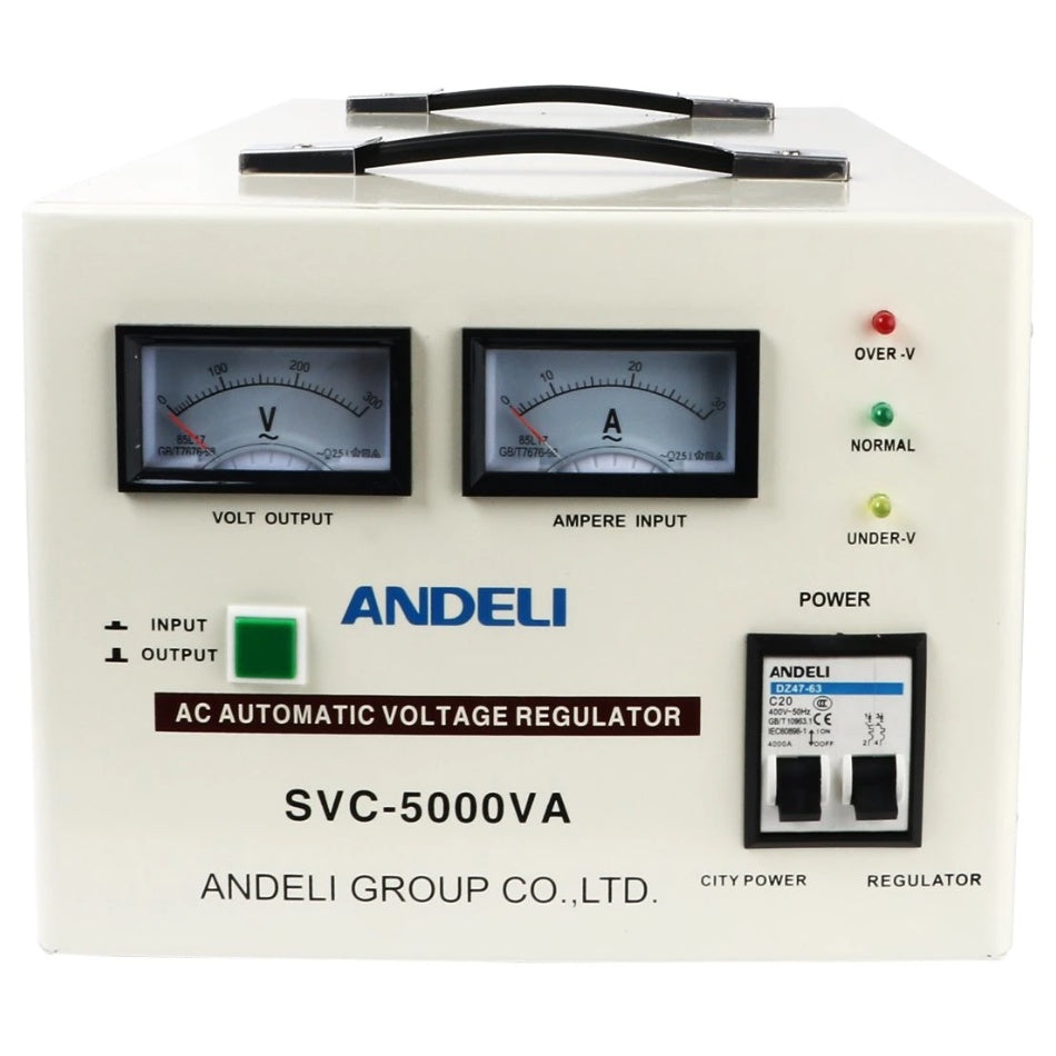 Andeli AVR 5000W Servo Type Automatic Voltage Regulator SVC-5000 Servo Motor Control AC AVR 5KVA