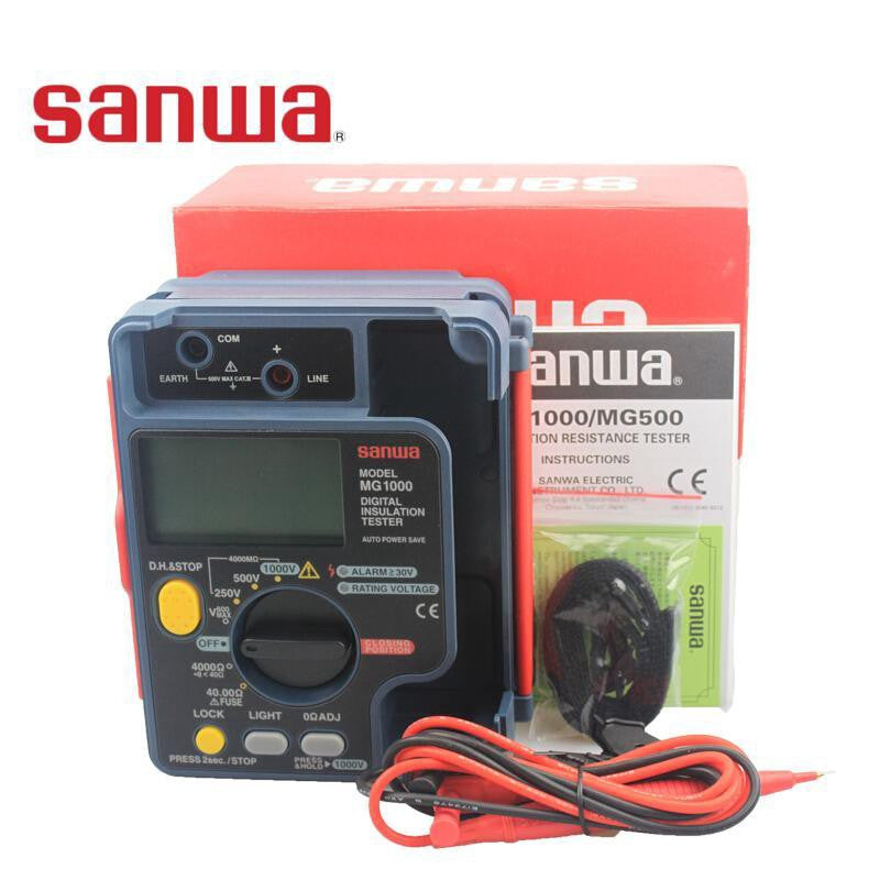 Sanwa MG1000 Digital Insulation Tester 4000 Megaohms Megger Resistance Tester