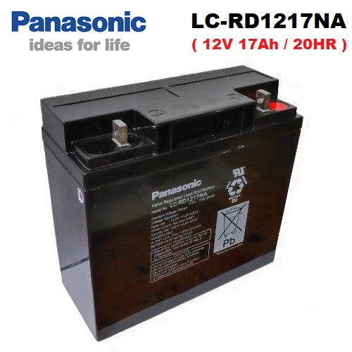 Panasonic 12V 17Ah SLA Rechargeable Battery LC-RD1217NA Valve Regulated Sealed Lead-Acid E-bike