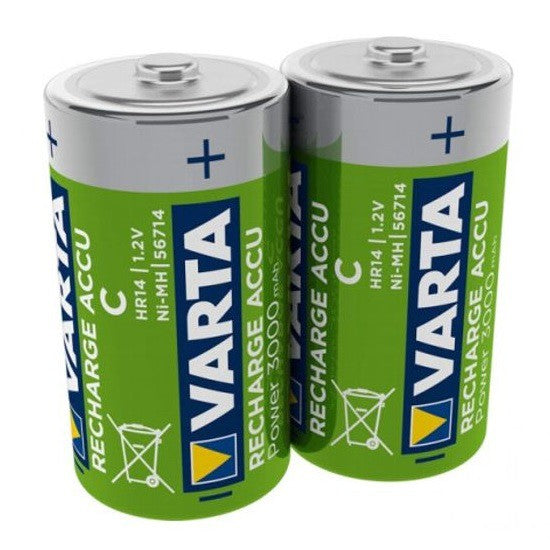 Varta C Rechargeable Battery 56714 R2U Size C (2 pcs) 3000mAh Rechargeable Batteries HR14