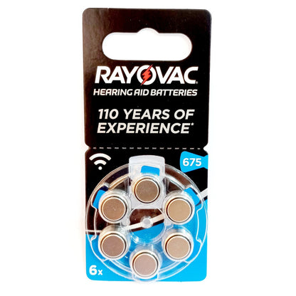 Rayovac 4600 Acoustic Size 675 PR44 (6 pcs) Hearing Aid Battery Hearing Aid Batteries 1.45V V675AT