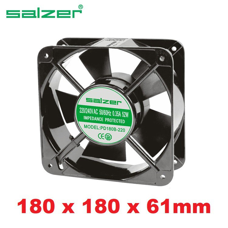 Salzer PD180B-220 Blower Fan 180 x 180 x 61 mm AC Axial Fan 7.09 x 7.09 x 2.40 inches