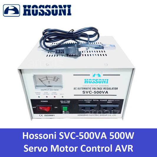 Hossoni AVR 500W Servo Type Automatic Voltage Regulator SVC-500 Servo Motor Control AC AVR 500VA