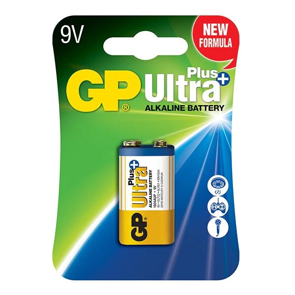 GP Ultra Plus 9V Alkaline (1pc) Battery 6LR61 MN1604 1604AUP