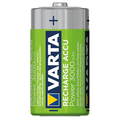 Varta C Rechargeable Battery 56714 R2U Size C (2 pcs) 3000mAh Rechargeable Batteries HR14