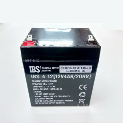 IBS 12V 4Ah 20hr Battery 12 Volts 4 Ampere UPS replaces 12V 5Ah 5A 12V 4.5Ah 4.5A Battery Batteries