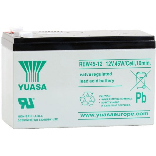 Yuasa UPS Battery 12V 8Ah REW45-12 12 Volts 45 Watts 8 Ampere 45W Rechargeable Valve Regulated