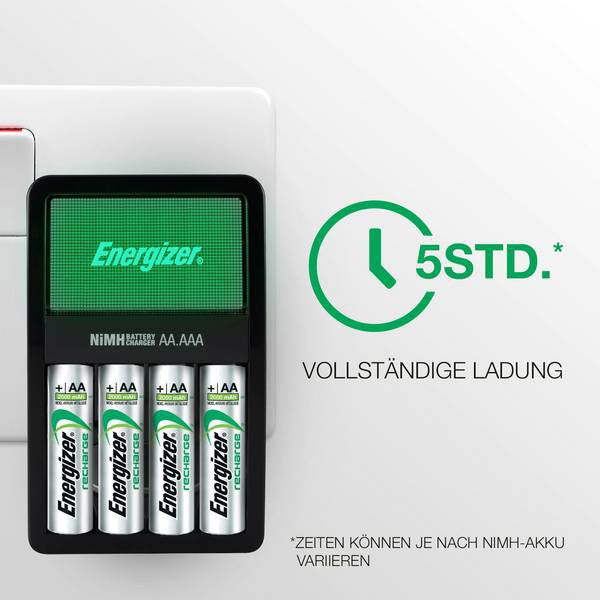 Energizer Battery Charger Recharge MAXI for AA and AAA CHVCM4 with fre ...