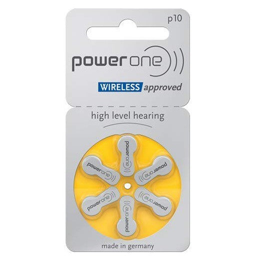 Power One Zinc Air Size 10 PR70 (6 pcs) Hearing Aid Battery Hearing Aid Batteries 1.45V A10 P10