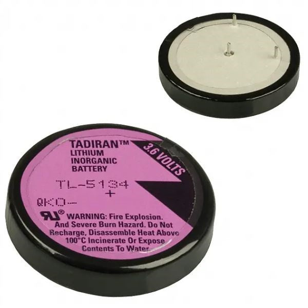 Tadiran TL-5134 Battery 1/10D size Lithium Wafer Cell 3.6V - non Rechargeable Tadiran TL5134 Battery