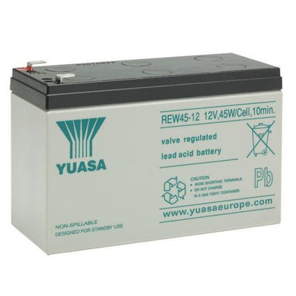 Yuasa UPS Battery 12V 8Ah REW45-12 12 Volts 45 Watts 8 Ampere 45W Rechargeable Valve Regulated