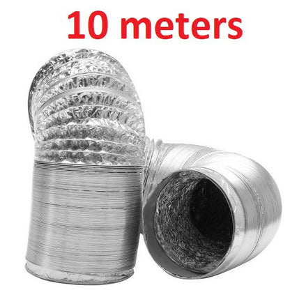 Flexible Aluminum Air Duct (10 meters) 10 & 12 inches Foil Ducting Ventilation HVAC Tube Tailee