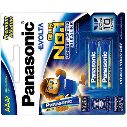 Panasonic AAA (2pc) Battery Evolta Premium 1.5V LR03EG/2B Panasonic AAA Batteries in Blister Pack