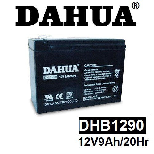 Dahua UPS Battery 12V 9Ah 20hr DHB-1290 12 Volts 9 Ampere