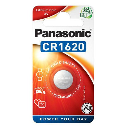 Panasonic CR1620 Battery (1pc) Button Cell Coin Batteries CR-1620 3V Lithium Battery CR 1620 3 Volts