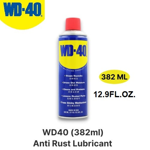 Multipurpose Lubricant WD-40  382ML 12.9 12.9 FL. OZ. Multi-Purpose  Lubricant Penetrating Oil WD40