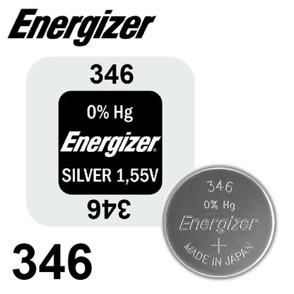 Energizer 346 (1pc) 1.55v Silver Oxide Button Cell Battery Mercury Free V346 SR712SW 346LD SP346 628