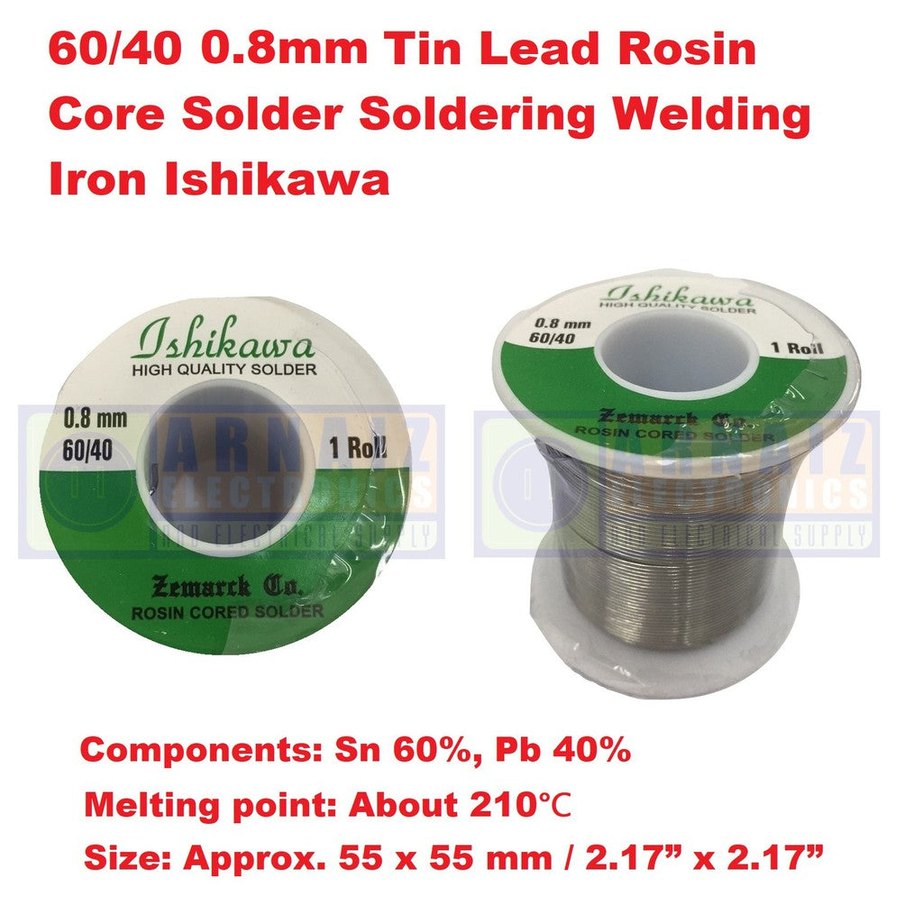 Ishikawa Soldering Lead 0.8mm QUICK MELT 60/40 Tin Lead Rosin Core Solder Soldering Ichikawa Welding
