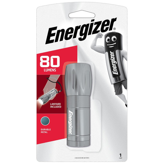 Energizer LED Flashlight Metal Light 3AAA 80 Lumens Energizer Compact Torch Flash Light MLHH32