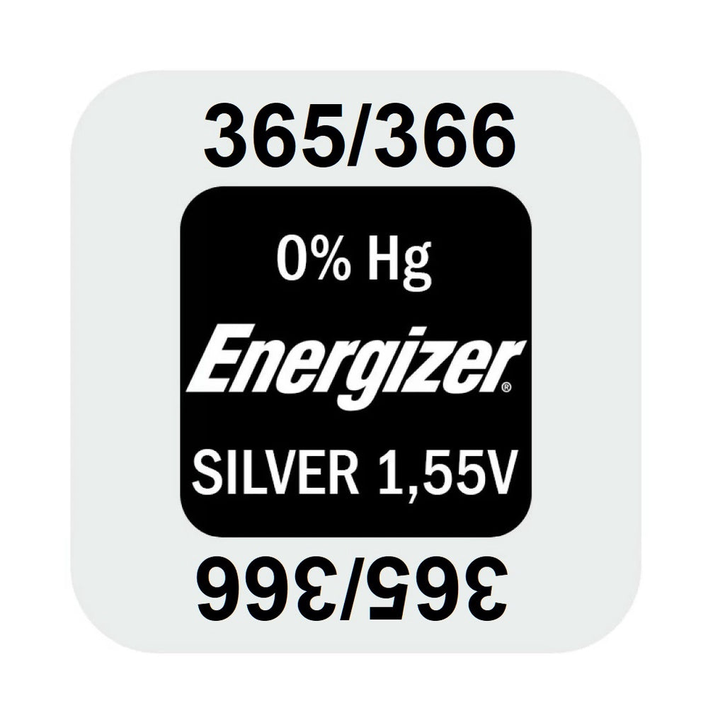 Energizer 365 366 (1pc) 1.55v Silver Oxide Button Cell Battery Mercury Free  365/366  SR1116W  RW418