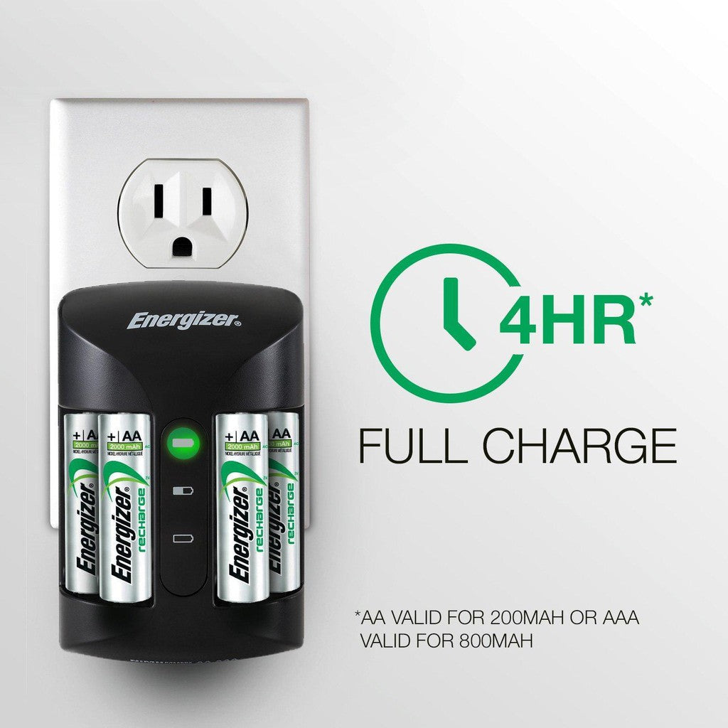 Energizer CHPRO Battery Charger Pro for AA & AAA Battery w/ FREE 4 pcs. AA Rechargeable Batteries