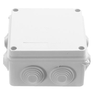 100x100x70mm IP65 Waterproof Outdoor Electrical CCTV Enclosure Square Junction Box White ABS