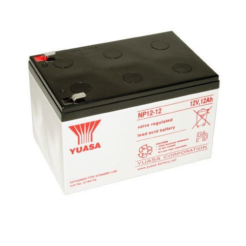 Yuasa E-Bike Battery 12V 12Ah 20hr 12 Volts 12 Ampere NP12-12 EBike UPS Battery