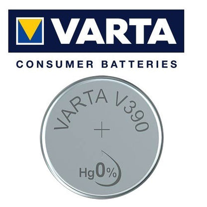 Varta V390 SR54 (1pc) 1.55v Silver Oxide Button Cell Battery in Blister Pack Varta V 390 SR54 SR1131