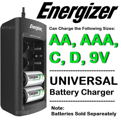 Energizer Universal Battery Charger For AA AAA C D 9V Rechargeable Batteries Accu Recharge CHFC3