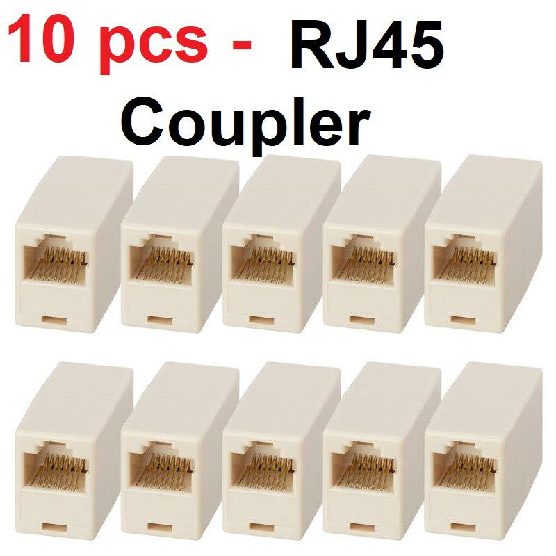 10 pcs RJ45 Coupler Female F/F Network Cable LAN Connector Joiner F-F Straight