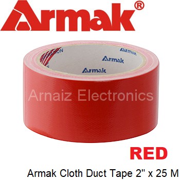 Armak Cloth Duct Tape - Red Mesh Duck Tape 2 inch x 82 feet or 48 mm x 25 meter