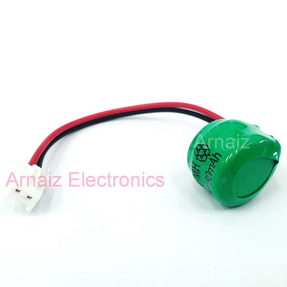 Battery for Camsco and Panasonic Timers NIMH 2.4V 80mAh 2x Button Cells with Connector 24 Hour Timer