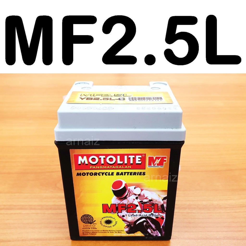 Motolite MF2.5L Maintenance Free Motorcycle Battery CB2.5L YB2.5L-C YB2.5L-MF 2L