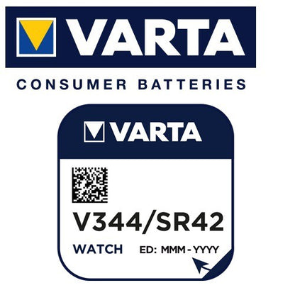 Varta V344 SR42 (1pc) 1.55v Silver Oxide Button Cell Battery Varta V 344 SR1136SW