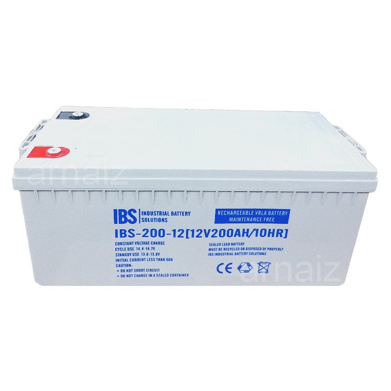 IBS 12V 200AH Solar Rechargeable IBS-200-12  Valve Regulated Lead Acid VRLA Battery Maintenance Free